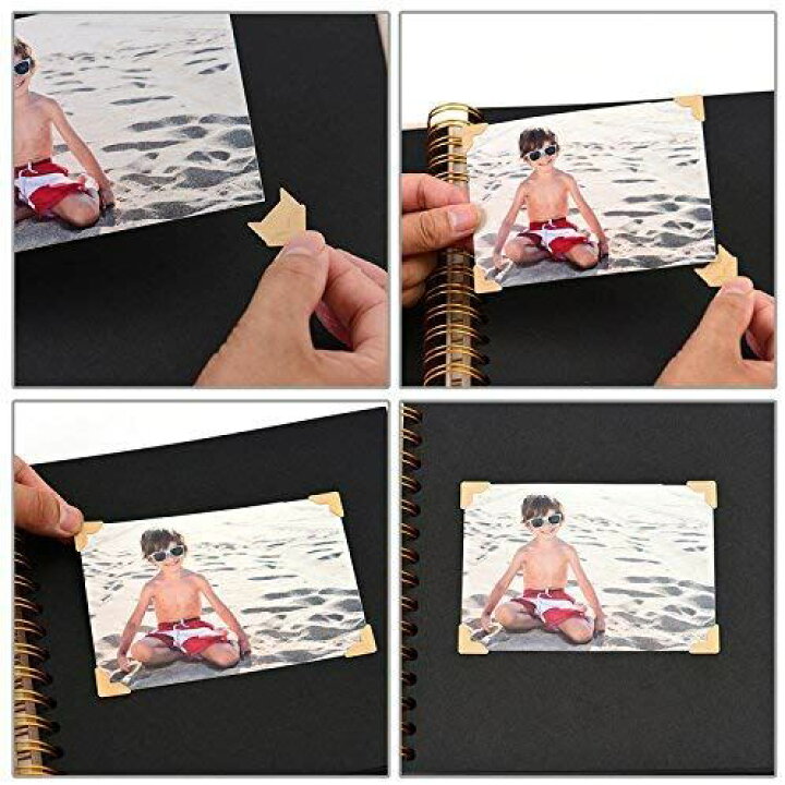 楽天市場 Toptommy アルバム スクラップブック 子供 写真デコ用 フォトアルバム 手作りフォトフレームブック 黒台紙 ページ ピンク Wes Store