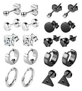 10yA sAX Y ubN Vo[ fB[X sAX CO X^bhsAX t[v O jZbNX p XeX XeX AM[Ή sAX black earrings 