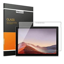 MEGOO Microsoft Surface Pro 7 強化ガラス保護フィルム，薄型、優れた感度、高透明率、貼りやすい、傷を防ぐ、12.3 インチ用保護フィルム