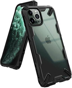 �yRingke�ziPhone 11 Pro �P�[�X �X�g���b�v�z�[�� [�ČRMIL�K�i�擾] �N���A ���� �����h�~ iPhone11Pro �X�}�z�P�[�X �J�o�[ Qi ���C�����X�[�d�Ή� iPhone �P�[�X Fusion-X (Black �u���b�N)