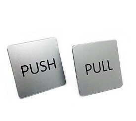 PUSH ＆ PULL セット サインプレート プラスチック ドア 案内 プレート