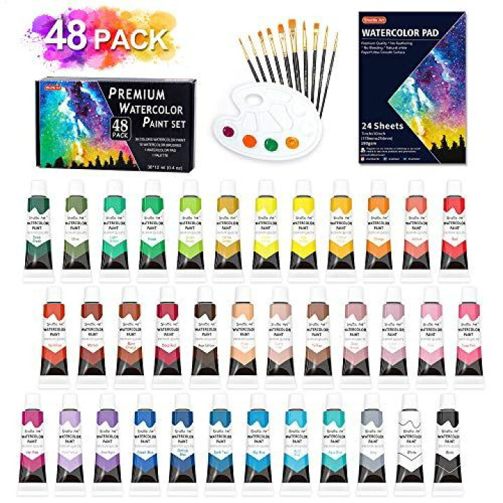 楽天市場 Shuttle Art 水彩絵の具 36色透明水彩 48点セット 筆10本 パレット 水彩紙付 12ml チューブ 大人の塗り絵 水彩画 お絵描き 美術 画材セット 学校用 幼稚園 初心者 専門家 プレゼント Wes Store 楽天市場 Shuttle Art 水彩絵の具 36色透明水彩 48点セット 筆10本 パレット 水彩紙付 12ml チューブ 大人の塗り絵 水彩画 お絵描き 美術 画材セット 学校用 幼稚園 初心者 専門家 プレゼント Wes Store