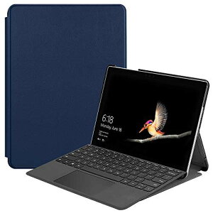 Gosento Surface Go/Surface Go2 �P�[�X �X�^���h�@�\�t�� �J���O�ܔ��^�X�^���h�P�[�X PU���U�[ Surface Go 2 �J�o�[ (�u���[)