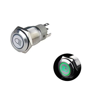 Ulincos U16F9 I^l[g {^XCb` hXCb` ؂ւ IP67 O[ LED 1NO1NC SPDT ON/OFF Vo[ XeXX`[ 12V 16mm IP67h Jv[t ([r[C ) [r[