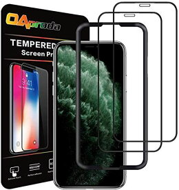 OAproda iPhone 11 Pro/Xs/X 全面保護フィルム 液晶強化ガラス 2枚セット/ガイド枠付き 5.8インチ
