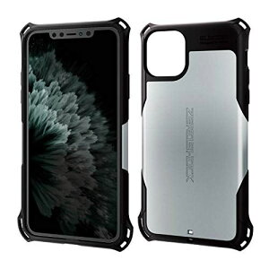 �G���R�� iPhone 11 Pro Max �P�[�X ZEROSHOCK �ϏՌ� [�������̏Ռ�����{�̂��Ռ��z���\�� (�Ռ��z���t�B�����t)] �X�g���b�v�z�[���t�� �V���o�[ PM-A19DZEROSV 1)�P�i