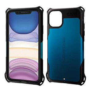 �G���R�� iPhone 11 �P�[�X ZEROSHOCK �ϏՌ� [�������̏Ռ�����{�̂��Ռ��z���\�� (�Ռ��z���t�B�����t)] �X�g���b�v�z�[���t�� �u���[ PM-A19CZEROBU 1)�P�i