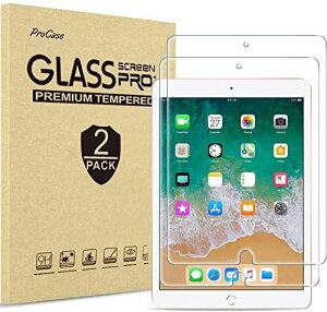 ProCase iPad 9.7 ��p [2���Z�b�g] �t���ی�t�B���� 9H�d�x �����K���X �X�N���[���v���e�N�^�[ �Ή��[���FiPad 9.7 2018 2017 / iPad Pro 9.7 / iPad Air 2 / iPad Air