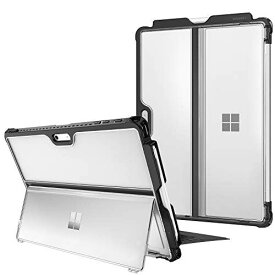 for Microsoft Surface Pro 7/ Pro 6/ Pro 5/ Pro LTE 12.3インチ ケース タイプカバー ソフトTPU ペンホルダー付き 全面保護型 スタンド機能付き キックスタンドケース 軽量 薄型 耐衝撃（クリア）