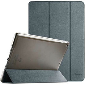 ProCase iPad 10.2 第8世代＆第7世代 ケース スマート 超スリム スタンド フォリオ保護ケース 半透明フロスト バックカバー 対応機種： iPad 10.2" 2020/2019 -マットグレー