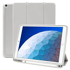 MS factory iPad Air 2019 �P�[�X Apple Pencil ���[ �ϏՌ� �J�o�[ Air3 10.5 �A�C�p�b�h �G�A�[ ��3���� ipadair 10.5�C���` �X�}�[�g�J�o�[ �\�t�g TPU �I�[�g�X���[�v ���C�g �O���[ IPDA3-S-HDR-LGY iPad Air ( ��3��