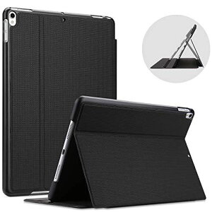 ProCase iPad Air 3 10.5h 2019 / iPad Pro 10.5" یP[X y tHI X}[gJo[ X^h@\t Kp[FiPad Air 10.5" 2019 / iPad Pro 10.5" 2017]ubN