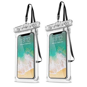 ProCase [2�Z�b�g]�h���P�[�X IPX8�F�� �g�ѓd�b�p�h���C�o�b�O �ő�6.9�h�X�}�z�ɑΉ��\ �K�p�[���FiPhone SE 11 Pro Max Xs Max XR XS X 8 7 6S Plus, Galaxy S20 Ultra S20+ S10 S9 S8 +/Note 10+ 9, Pixel 4 XL - �N���A