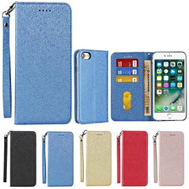 Eastwave iPhone SE 2020 / 8 / 7 ケース アイフォン 7 / 8 / se2020 ケース iphonese2020 case 手帳型 ストラップ付き 高質PU皮革 明るい色 内蔵マグネット 携帯カバー カードポケット スタンド機能 -ブルー 02-ブルー
