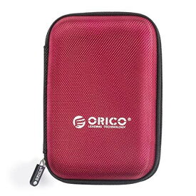 ORICO 2.5インチ ハードディスク 収納 ケース ポータブル HDD 保護ケース SSD本体/ケーブル 小物収納 擦り傷防止 防塵 耐衝撃 2.5型 SSD 収容 ケース 赤い PHD-25 レッド