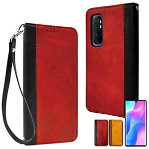 VYJEB(shizukawill) Xiaomi Mi Note10 Lite 蒠^ P[X Jo[ Vv {v P[X gh oCJ[ Bordeaux Red × Black {h[bh×ubNF J[h[ Xgbvz[ 