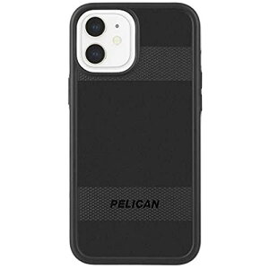 �yPelican by Case-Mate�z �R�ہEMIL-STD-810G �~���^���[�O���[�h 4.5m �����ϏՌ��n�C�u���b�h�P�[�X �y���J�� Protector - Black/w Micropel for iPhone 12 mini PP043628