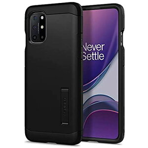 Spigen OnePlus 8T �P�[�X �ϏՌ� �X�^���h�@�\ �ČRMIL�K�i�擾 �J�����ی� ���h�~ �Ռ� �z�� �^�t�E�A�[�}�[ ACS02062 (�u���b�N)