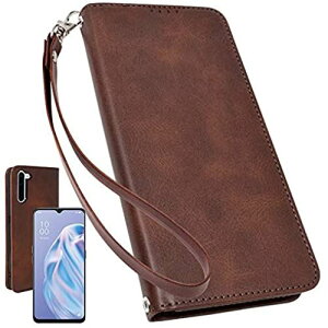 シズカウィル(shizukawill) OPPO Reno3 A UQmobil Y!mobil 楽天モバイル 手帳型 ケース カバー シンプル 本革調 高級フェイクレザース ストラップ付 ケース カード収納あり レノ3a オッポ レノスリー oppore