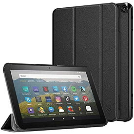 Fintie スリムケース for Fire HD 8 / HD 8 Plus タブレット 2020年発売 第10世代用カバー PU合成レザー 軽量 薄型 オートスリープ機能付き 三つ折スタンドケース カバー(ブラック)