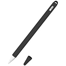 AWINNER Apple Pencil(第2世代) ケース 落下 傷つけ防止 apple ペンシル カバー シリコン製 充電時キャップの紛失を防ぐ Apple Pencil(第2世代) ホルダー 全面保護 iPad Pro 12.9 / 9.7 pencil カバー (Black)