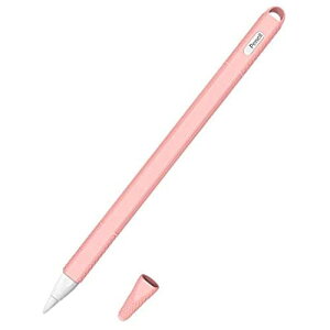 AWINNER Apple Pencil(第2世代) ケース 落下 傷つけ防止 apple ペンシル カバー シリコン製 充電時キャップの紛失を防ぐ Apple Pencil(第2世代) ホルダー 全面保護 iPad Pro 12.9 / 9.7 pencil カバー (Pink)