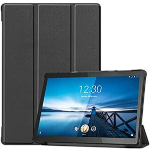 �yPCATEC�z SoftBank Lenovo Tab5 / M10 FHD REL/LAVIE Tab E TE710/KAW �P�[�X �}�O�l�b�g�J�� �X�^���h�@�\�t�� �O�� �J�o�[ ���^ �y�ʌ^ �X�^���h�@�\ (Lenovo Tab5 10/M10 FHD Rel/PC-TE710KAW, �u���b�N)