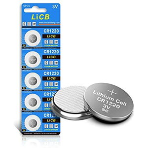 LiCB 5�� CR1220 �R�C���` ���`�E���d�r 3V 1220 ����[���V���[�Y �{�^���d�r