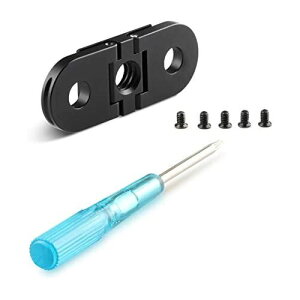 HSU GoPro Hero9/8/Maxリプレースメントフィンガー 交換用ベースマウント 1/4ネジ穴付き 変換アダプター アルミ製 ネジ5枚 …