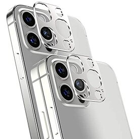 SUGURE iPhone 12 Pro カメラカバー 2枚入り カメラフィルム レンズ保護カバー アルミ合金製 キズ防止 耐衝撃 超耐久 (シルバー)