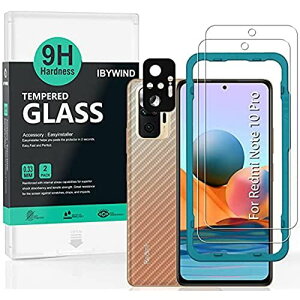 Ibywind KXtB Redmi NOTE 10 PRO p  KX ی tB 2Zbg JYve N^[t(ޗ) wʕیtBt ȒPLbgt