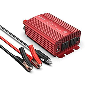 BESTEK g Co[^[ VK[\Pbg RZg 300W DC12VAC100Vɕϊ USB2|[g ԍڗpCo[^[ J[Co[^[ 12VԐp A~ގ  MRZ3010BU