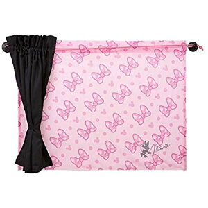 ナポレックス ディズニー 車用カーテン 2枚入り メッシュ&遮光の2重構造 ダブルカーテン ミニー 汎用 BD-410