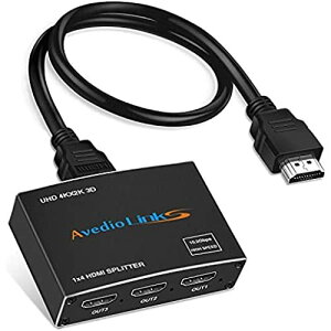 avedio links 4K@60Hz HDMI z 14o 1x4 HDMI Xvb^[ 4|[gɑΉ 14o͂̃Xvb^[ 4ʓo 3D HD 1080P HDTV DVD PS5 Xbox Ή HDMIP[u USBdA_v^[t