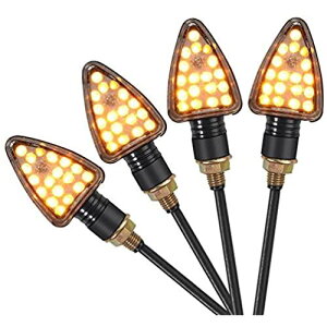 Justech LED �o�C�N �E�C���J�[ 18LED 12V �ėp 1W E-mark�F�� IP65�h���� ���P�x �]�����C�g 4�Z�b�g �A���o�[ (M10)