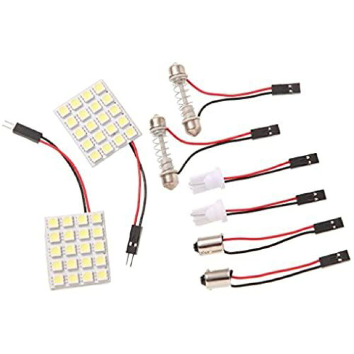 楽天市場 Phoenix 車用 Ledルームランプ 2枚セット 爆光5050 ホワイト 12v smd アダプター3種類ルームライト Wes Store