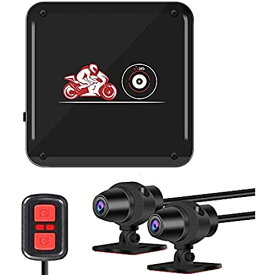 Motocam バイク用 ドライブレコーダー SONY IMX323センサー 超暗視機能 1080PフルHD 前後カメラ WiFi機能 日本全国LED信号機対応 130°超広角 HDR/WDR補正 全体防水防塵 ... Red-white