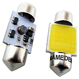 まめ電(MAMEDEN) T10×31 COB 12V 24V 対応 面発光 ルームランプ LED (1:ホワイト)