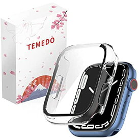 【2021改良ケース】TEMEDO Apple Watch 用ケース 45mm iWatch 保護ケース アップルウォッチ用 カバー Apple Watch Series7 対応 ガラスフィルム 一体型 アップルウォッチ