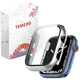 【2021改良ケース】TEMEDO Apple Watch 用ケース 45mm iWatch 保護ケース アップルウォッチ用 カバー Apple Watch Series7 対応 ガラスフィルム 一体型 アップルウォッチ