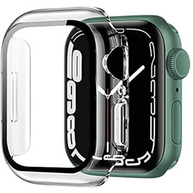 LIRUWECH Apple Watch series 7用 ケース 41mm-45mm アップルウォッチ シリーズ7用保護カバー ガラスフィルム 一体型 PC素材 タッチ感良好 アップルウォッチ第7世代 用 カバー