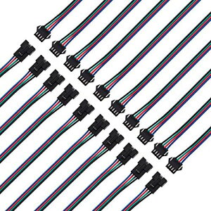 BTF-LIGHTING 4s 10yA SM JST RlN^[ 15cm CP[u R[h 10X-10IX RGB5050 3528 WS2801 APA02ȂLEDe[vCgp 4PIN