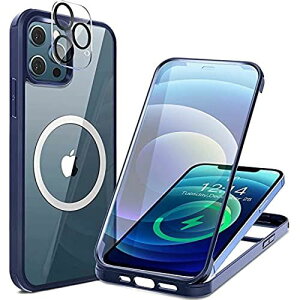 HAUTRKBG iPhone 13 Pro Max p P[X NA ʋKX 360°Sʕی [MagSafeΉ] [JtC] [100ʊx] }OZ[t CX[dΉ ... 
