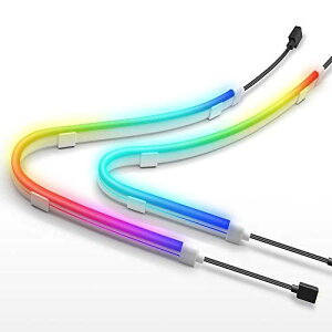 EZDIY-FAB V AhXw\5V 3PIN RGB LEDXgbvZbg, 炩ȃCgo[ƎtNbv, PCRs[^[P[XpiASUS Aura Sync MSI Mystic