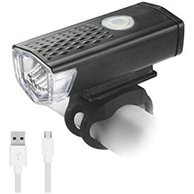 自転車ライト A-leaf LEDヘッドライトIP65防水防塵 300ルーメン USB充電式 800mah 小型懐中電灯 防振防災 3段階調節可能 取り付け簡単 スポーツ・アウトドア・自転車・サイクリング用 ブラック2