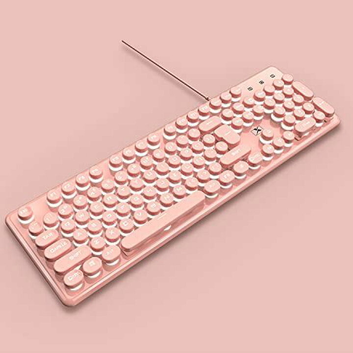 楽天市場 Xinmeng キーボード Usb接続 光るキーボード バックライト 英語配列 防水 104キー 有線キーボード Windows Mac Os対応 2種類のバックライトモード 明るさ調節可能 ピンク Wes Store