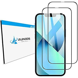 AUNEOS ガラスフィルム iPhone13 mini 用 液晶画面保護 フィルム iPhone13 ミニ 適用 3D全面保護 強化ガラス 硬度9H 耐衝撃 キズ防止 端欠け防止 2枚セット（ iPhone13