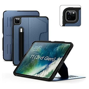 ZUGU iPad Pro 11 ケース 2020 第2世代 / 2021 第3世代 極薄 落下衝撃保護 8段階スタンド機能 オートスリープ スマートカバー (ipad pro 11インチ 2世代 / 3世代 カバー ブルー
