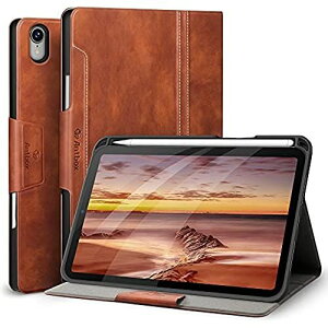 Antbox iPad Mini6 �P�[�X �y���z���_�[�t�� ����PU���U�[ 8.3�C���`�^�u���b�g�P�[�X�J�o�[ �I�[�g�X���[�v���X�^���h�@�\�t�� �S�ʕی� �h�Ռ��f�U�C�� iPad Mini 6���� �P�[�X Brown