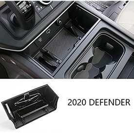 SHIFENG にとってランドローバーディフェンダー90 110 2020 2021 2022 ABSブラックカーセンターコンソール収納ボックス電話トレイ新着 Defender
